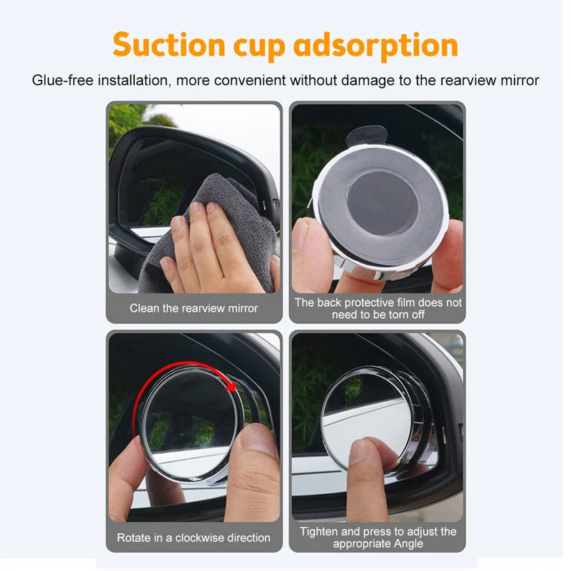 Suction Cup Car Convex Blind Spot Mirror