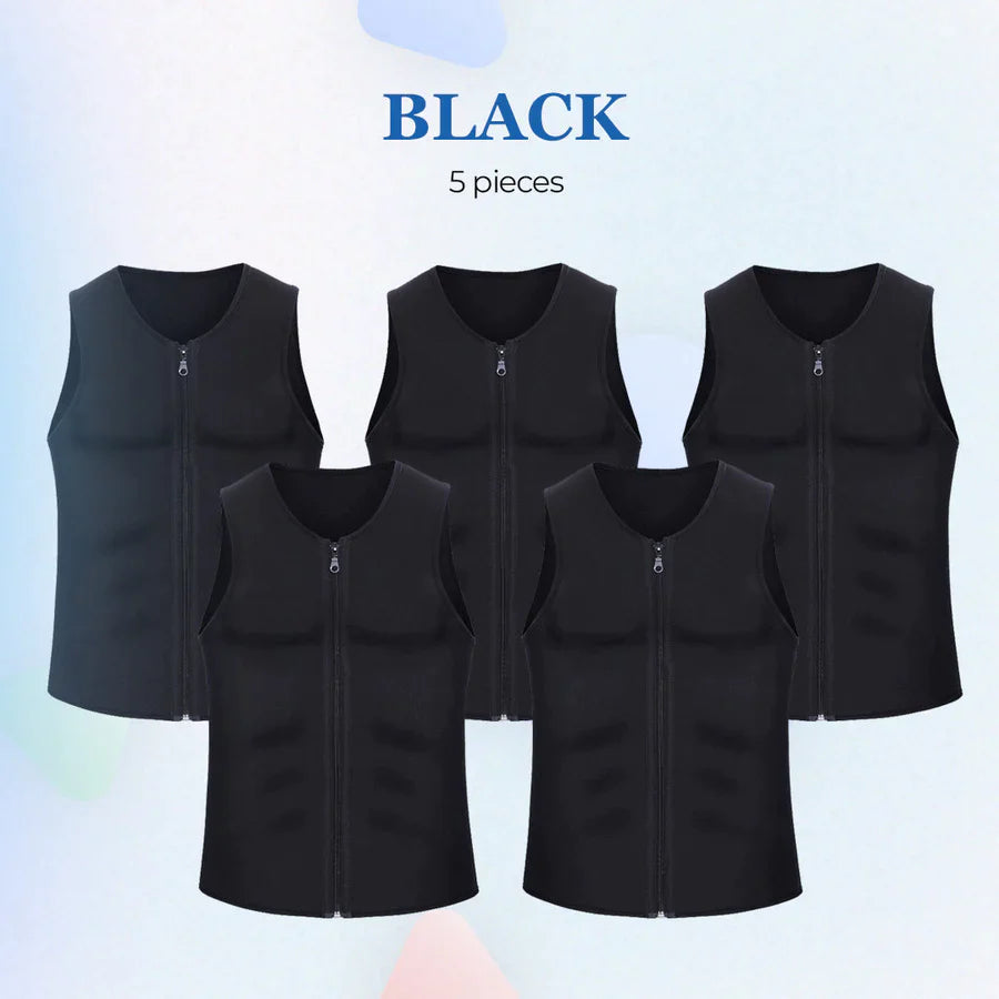 Gynecomastia Compress Zipper Vest