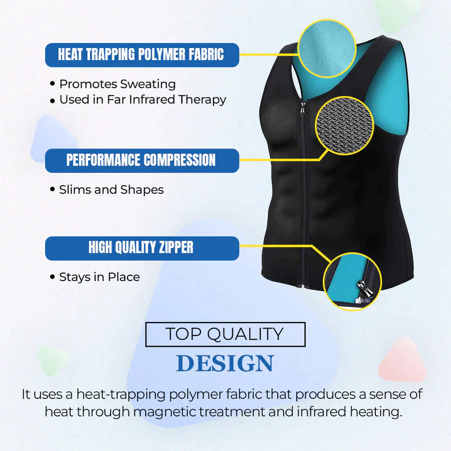 Gynecomastia Compress Zipper Vest